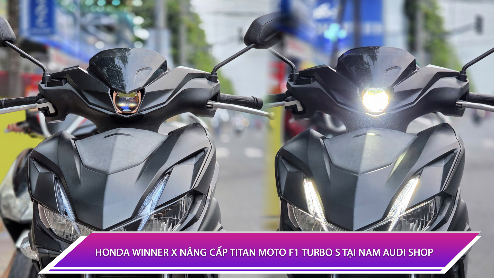 Honda Winner X nâng cấp Titan Moto F1 Turbo S tại Nam Audi Shop